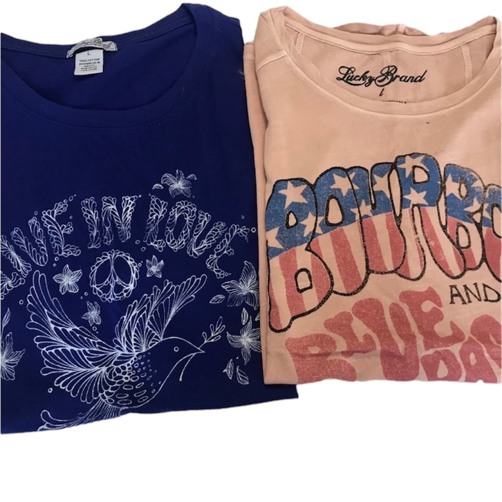 Lucky Brand Set of 2 Tees L